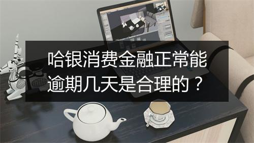 哈银消费金融正常能逾期几天是合理的？