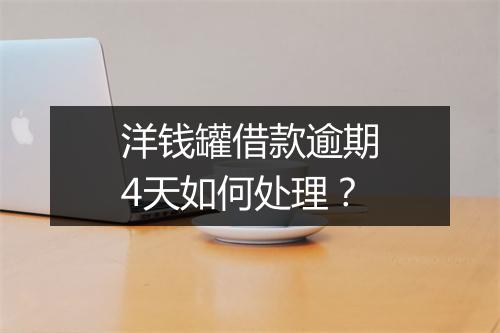洋钱罐借款逾期4天如何处理？