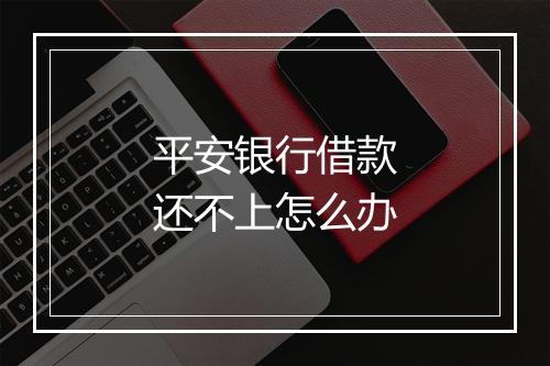 平安银行借款还不上怎么办