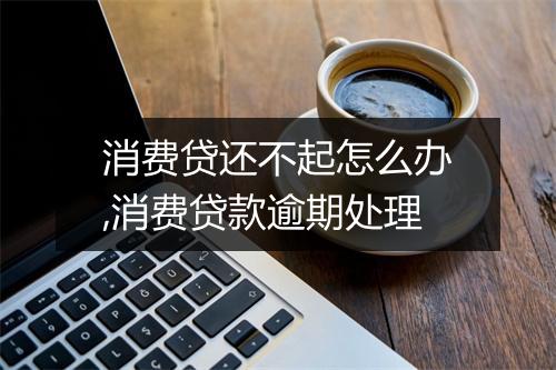 消费贷还不起怎么办,消费贷款逾期处理