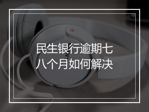 民生银行逾期七八个月如何解决