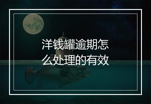 洋钱罐逾期怎么处理的有效