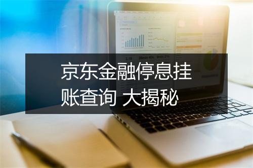 京东金融停息挂账查询 大揭秘