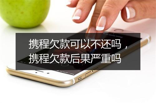 携程欠款可以不还吗，携程欠款后果严重吗
