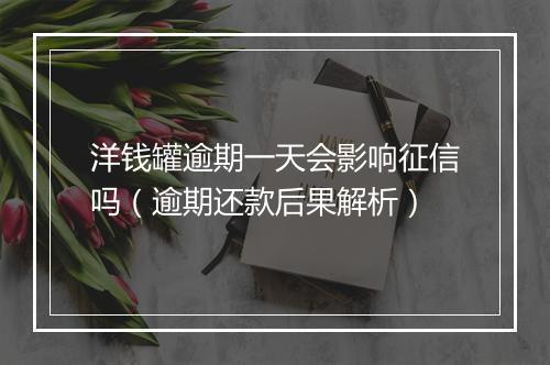 洋钱罐逾期一天会影响征信吗（逾期还款后果解析）