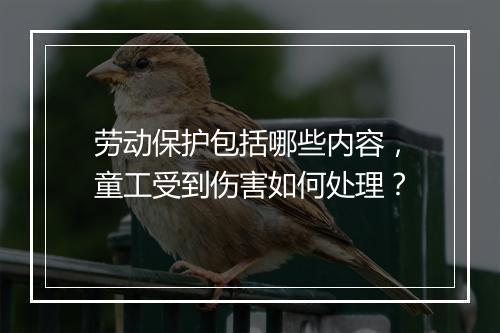 劳动保护包括哪些内容，童工受到伤害如何处理？