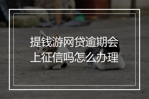 提钱游网贷逾期会上征信吗怎么办理
