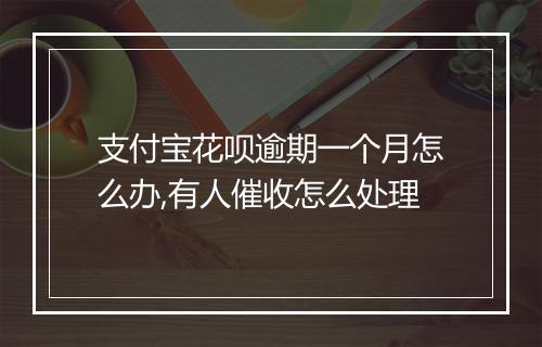 支付宝花呗逾期一个月怎么办,有人催收怎么处理