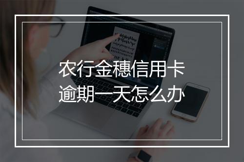 农行金穗信用卡逾期一天怎么办