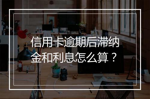 信用卡逾期后滞纳金和利息怎么算？