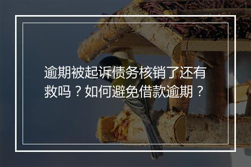 逾期被起诉债务核销了还有救吗？如何避免借款逾期？
