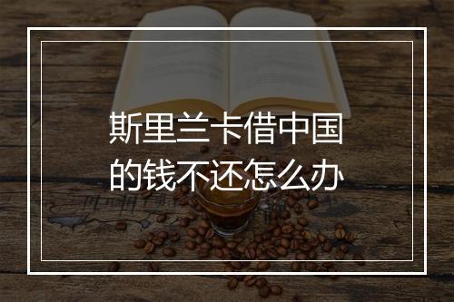 斯里兰卡借中国的钱不还怎么办