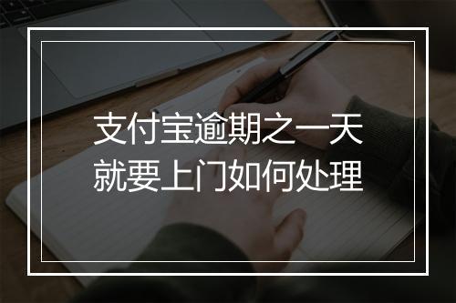 支付宝逾期之一天就要上门如何处理