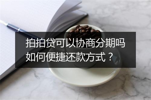 拍拍贷可以协商分期吗如何便捷还款方式？