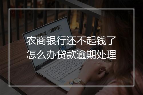 农商银行还不起钱了怎么办贷款逾期处理