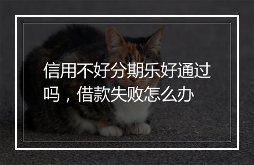 信用不好分期乐好通过吗，借款失败怎么办