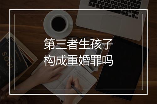 第三者生孩子构成重婚罪吗