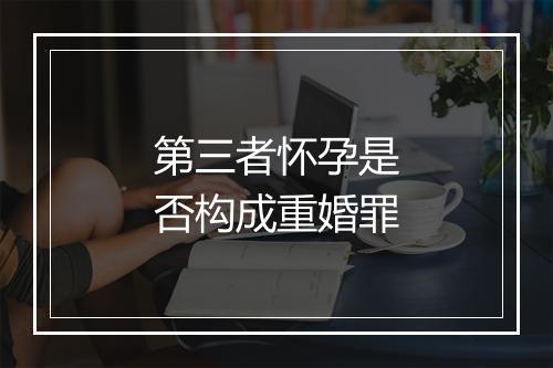 第三者怀孕是否构成重婚罪