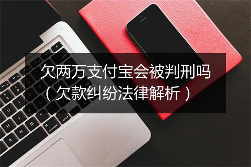 欠两万支付宝会被判刑吗（欠款纠纷法律解析）