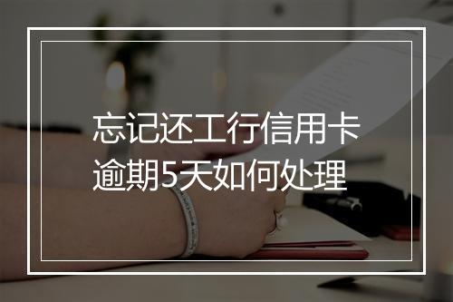 忘记还工行信用卡逾期5天如何处理