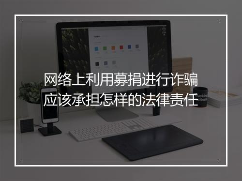 网络上利用募捐进行诈骗应该承担怎样的法律责任