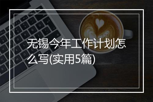 无锡今年工作计划怎么写(实用5篇)