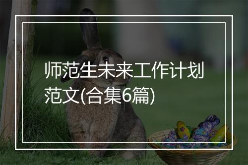 师范生未来工作计划范文(合集6篇)