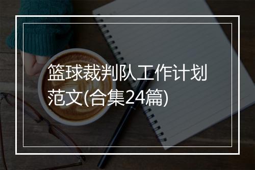 篮球裁判队工作计划范文(合集24篇)