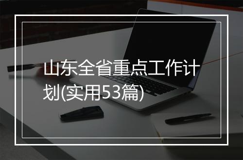 山东全省重点工作计划(实用53篇)