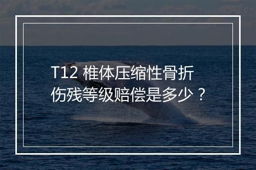 T12 椎体压缩性骨折伤残等级赔偿是多少？