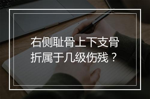 右侧耻骨上下支骨折属于几级伤残？