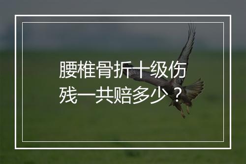 腰椎骨折十级伤残一共赔多少？
