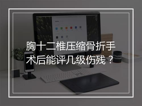 胸十二椎压缩骨折手术后能评几级伤残？