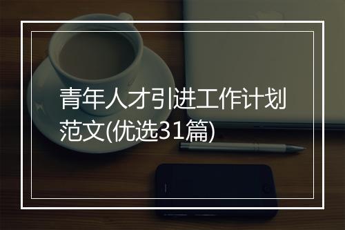 青年人才引进工作计划范文(优选31篇)