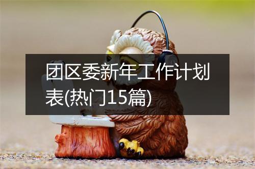 团区委新年工作计划表(热门15篇)