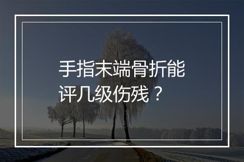 手指末端骨折能评几级伤残？