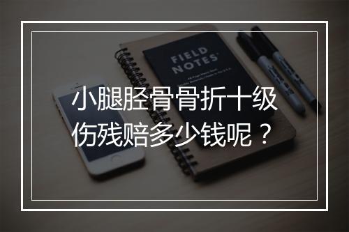 小腿胫骨骨折十级伤残赔多少钱呢？