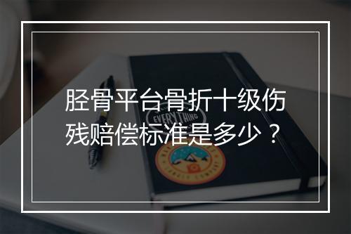 胫骨平台骨折十级伤残赔偿标准是多少？