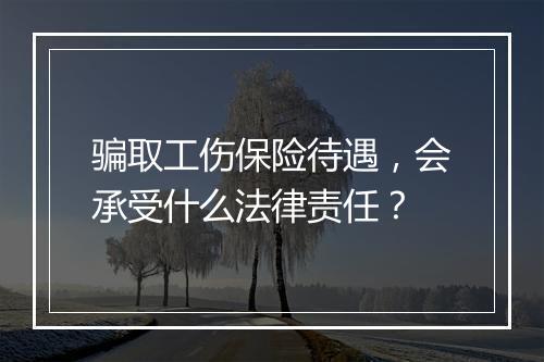 骗取工伤保险待遇，会承受什么法律责任？