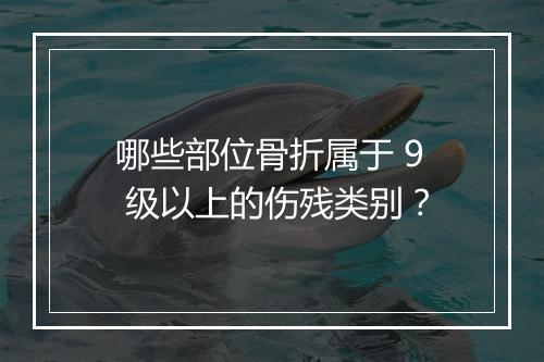 哪些部位骨折属于 9 级以上的伤残类别？