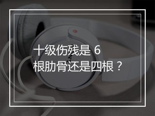 十级伤残是 6 根肋骨还是四根？