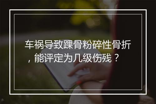 车祸导致踝骨粉碎性骨折，能评定为几级伤残？