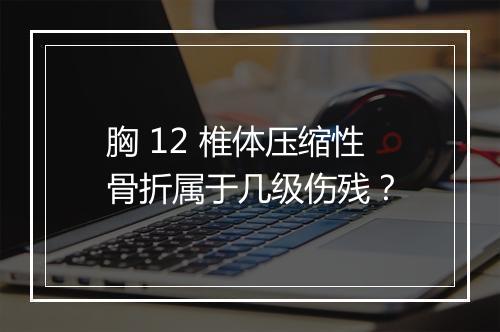 胸 12 椎体压缩性骨折属于几级伤残？