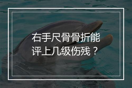 右手尺骨骨折能评上几级伤残？