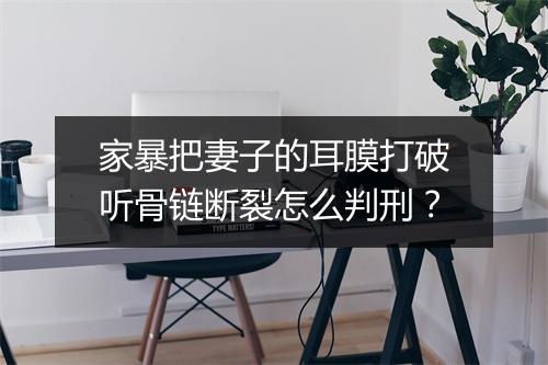 家暴把妻子的耳膜打破听骨链断裂怎么判刑？