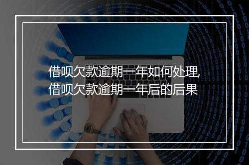 借呗欠款逾期一年如何处理,借呗欠款逾期一年后的后果