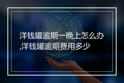 洋钱罐逾期一晚上怎么办,洋钱罐逾期费用多少