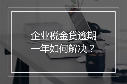 企业税金贷逾期一年如何解决？
