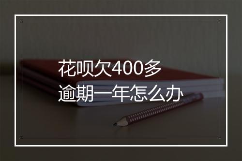 花呗欠400多逾期一年怎么办