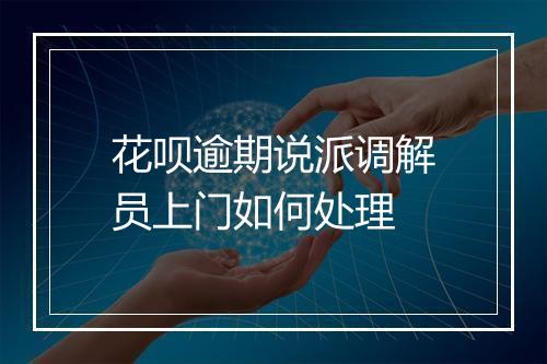 花呗逾期说派调解员上门如何处理